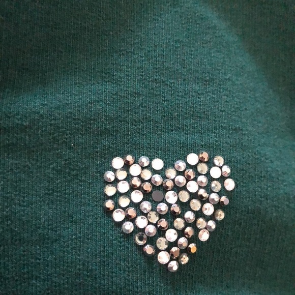 Dream Jeanne’s By Quacker Factory Studded Stretch Jean Jacket Sz L Dk Green - Picture 6 of 11